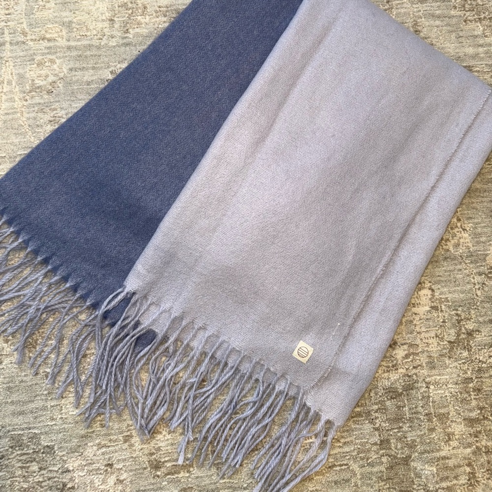 Marine Layer Two-Tone Purple Blanket Scarf